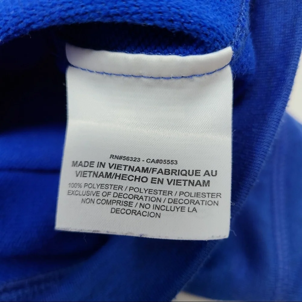 Nike Cropped Sweatshirt Crewneck Blue Swoosh Logo Size Medium Womens